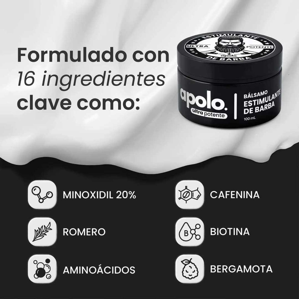 ESTIMULANTE DE BARBA APOLO | Barba poblada y masculina