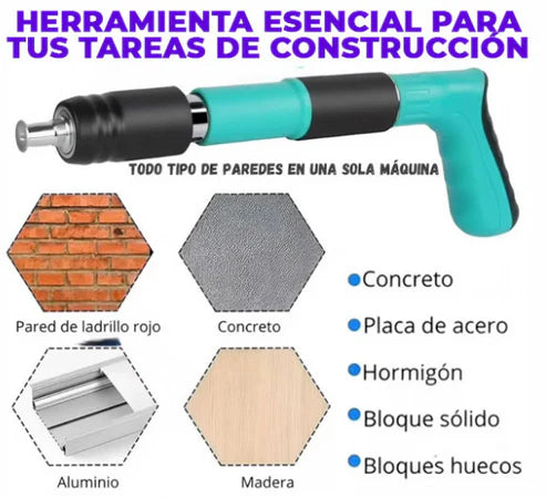 Remachadora + Clavos GRATIS | Fija en 1 segundo, rápido y fácil