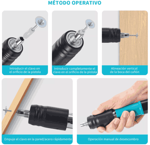 Remachadora + Clavos GRATIS | Fija en 1 segundo, rápido y fácil