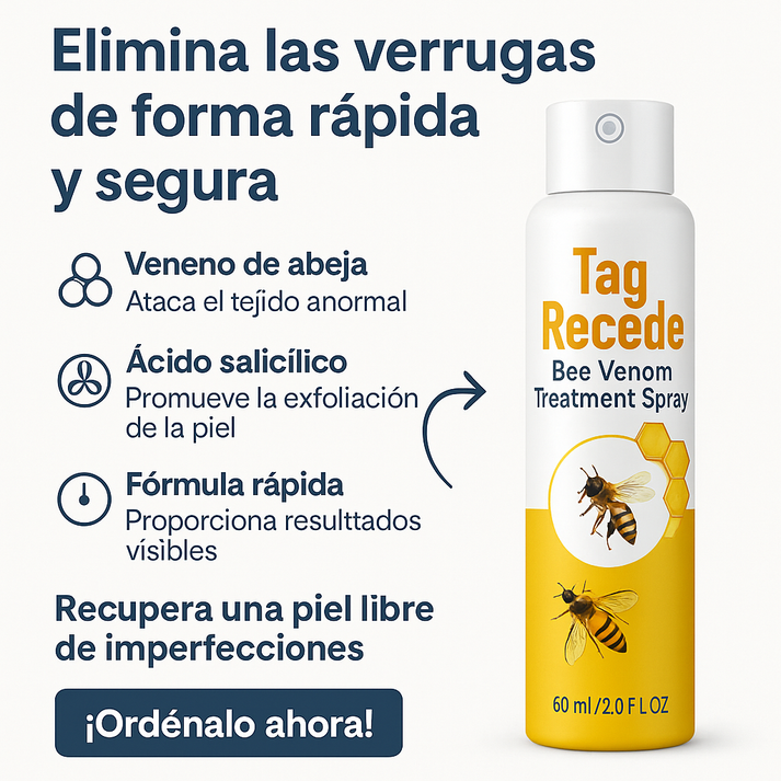 Tag Recede™: Spray Removedor de Verrugas